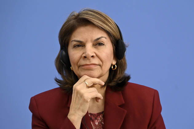 ABB BPK-Laura Chinchilla Miranda, Staatspraesidentin a.D. Costa Rica und Co-Vorsitzende der ENSK Thema Vorstellung Vorstellung Entwicklungspolitische Nord-Sued-Kommission (ENSK) Pressekonferenz zu Zusammensetzung prioritären Themen der Entwicklungspolitischen Nord-Süd-Kommission auf der BPK Bundespressekonferenz in Berlin am 05.10.2026 Berlin Deutschland