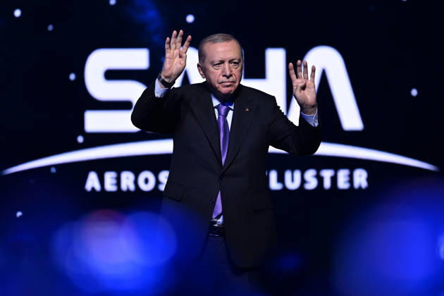Turkish President Recep Tayyip Erdogan ANTALYA, TURKIYE - OCTOBER 05: Turkish President Recep Tayyip Erdogan delivers a speech during the opening of the International Astronautical Congress at the NEST Congress Center, on October 05, 2026 in Antalya, Turkiye. Muhammed Abdullah Kurtar Anadolu Antalya Turkey. Editorial use only. Please get in touch for any other usage.  Copyright: x2026xAnadoluxMuhammedxAbdullahxKurtarx