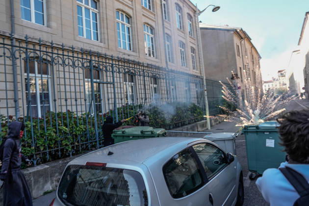 Student protests continue across France as up to 500 high schools close NANCY, FRANCE - OCTOBER 5: High school students gather to protest against current education conditions disrupt classes across the country in Nancy, France on October 5, 2026. Demonstrators pushed for expanded resources, improved school maintenance, smaller class sizes, and strategies to tackle staffing shortages. The countrywide action disrupted learning at roughly 400 to 500 high schools, which experienced full or partial class suspensions. Muhammed Said Tako Anadolu Nancy France. Editorial use only. Please get in touch for any other usage.  Copyright: x2026xAnadoluxMuhammedxSaidxTakox
