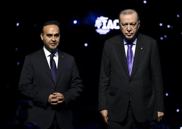 Turkish President Recep Tayyip Erdogan ANTALYA, TURKIYE - OCTOBER 05: Turkish President Recep Tayyip Erdogan attends the opening of the International Astronautical Congress at the NEST Congress Center, on October 05, 2026 in Antalya, Turkiye. Utku Ucrak Anadolu Antalya Turkey. Editorial use only. Please get in touch for any other usage.  Copyright: x2026xAnadoluxUtkuxUcrakx