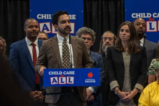New York, NY- October 5: Mayor Zohran Kwame Mamdani makes an announcement to deliver Free Child Care to more Than 10,000 Low-Income Children October 5, 2026. Copyright: xCamaraxPorter AdMedia MediaPunchx