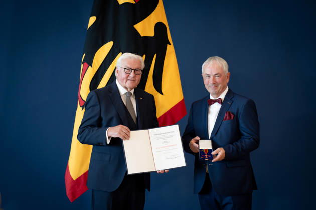 Bundespräsident Frank-Walter Steinmeier verleiht Verdienstorden Berlin, Amtssitz am Spreebogen, Bundespräsident Frank-Walter Steinmeier verleiht Verdienstorden, Thomas Beyer Berlin Berlin GER