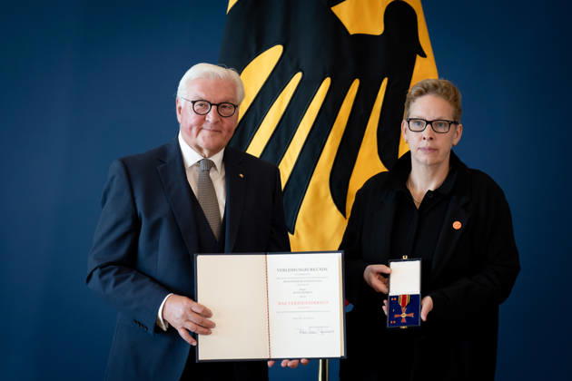 Bundespräsident Frank-Walter Steinmeier verleiht Verdienstorden Berlin, Amtssitz am Spreebogen, Bundespräsident Frank-Walter Steinmeier verleiht Verdienstorden, Manja Präkels Berlin Berlin GER