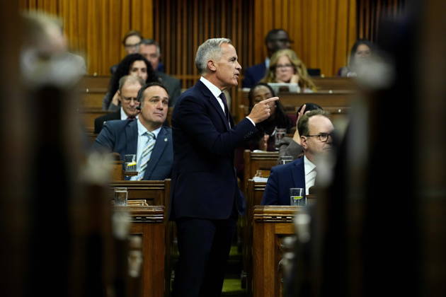 October 5, 2026, Ottawa, On, CAN: Prime Minister Mark Carney rises during Question Period in the House of Commons on Parliament Hill in Ottawa on Monday, Oct. 5, 2026. Ottawa CAN  - ZUMAc35_ 20261005_zaf_c35_110 Copyright: xJustinxTangx