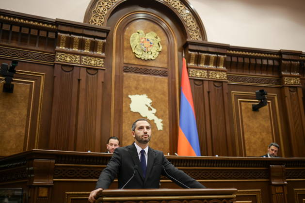 ARMENIA, YEREVAN - OCTOBER 6, 2026: President of the National Assembly Ruben Rubinyan is pictured during the 2nd session of the Armenian National Assembly of the 9th convocation Yerevan Armenia  - ZUMAt113 20261006_zaa_t113_006 Copyright: xAlexanderxPatrinx