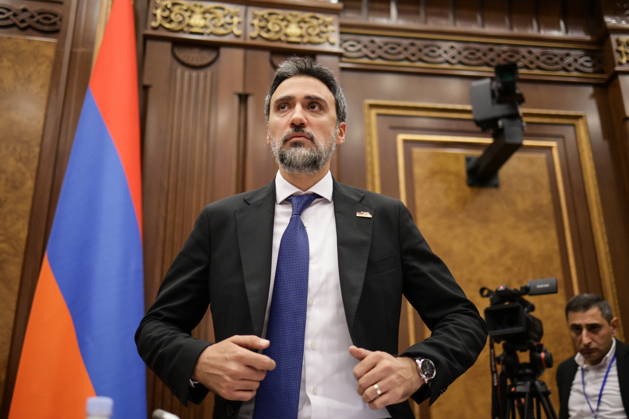 ARMENIA, YEREVAN - OCTOBER 6, 2026: Vice Speaker of the National Assembly Aram Vardevanyan is pictured during the 2nd session of the Armenian National Assembly of the 9th convocation Yerevan Armenia  - ZUMAt113 20261006_zaa_t113_011 Copyright: xAlexanderxPatrinx