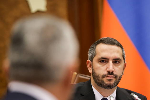 ARMENIA, YEREVAN - OCTOBER 6, 2026: President of the National Assembly Ruben Rubinyan is pictured during the 2nd session of the Armenian National Assembly of the 9th convocation Yerevan Armenia  - ZUMAt113 20261006_zaa_t113_020 Copyright: xAlexanderxPatrinx