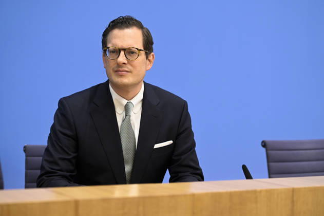 ABB BPK- Prof. Dr. Moritz Hennemann, Bundesbeauftragter für den Datenschutz und die Informationsfreiheit (BfDI) Thema Amtsantritt des neuen Bundesdatenschutzbeauftragten Schwerpunkte der kuenftigen Arbeit auf der BPK Bundespressekonferenz in Berlin am 06.10.2026 Berlin Deutschland