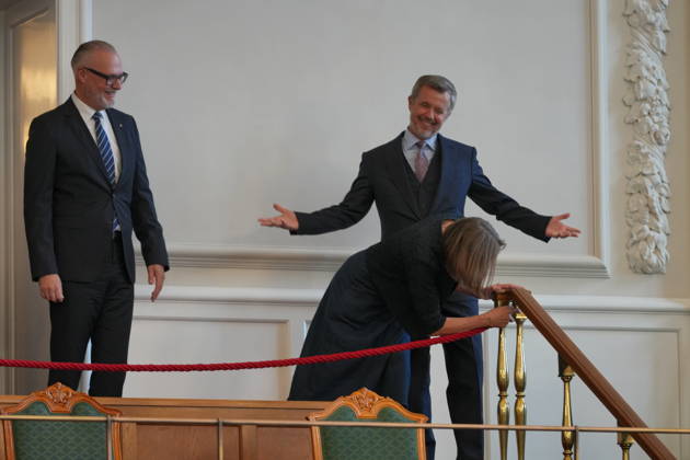 Folketingets aabning: Folketingssalen og statsministerens aabningstale Folketingsmedlemmer ankommer, og statsministeren holder aabningstale ved Folketingets aabning i Folketingssalen paa Christiansborg Slot i Koebenhavn, tirsdag den 6. oktober 2026. , Copenhagen Denmark Copyright: EmilxHelmsx spdk20261006-120146-L