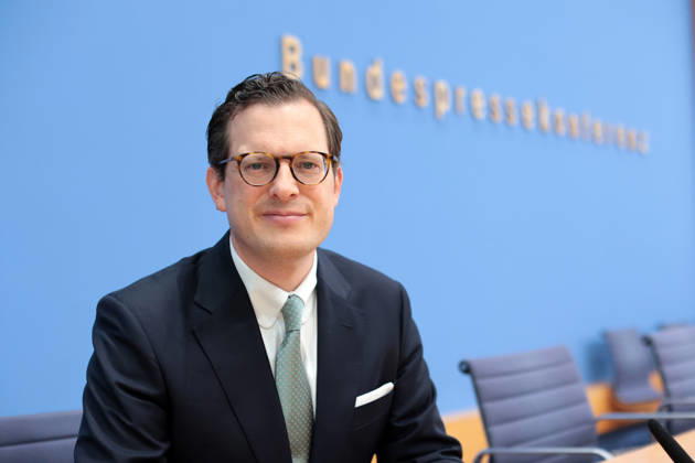 Prof. Dr. Moritz Hennemann, Bundesbeauftragter für den Datenschutz und die Informationsfreiheit, PK zu - Amtsantritt des neuen Bundesdatenschutzbeauftragten (BfDI): Schwerpunkte der künftigen Arbeit, Berlin, 06.10.2026