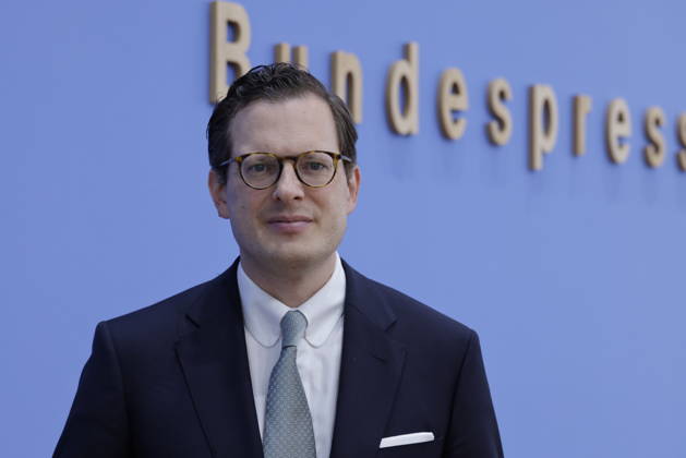 Prof. Dr. Moritz Hennemann, Bundesbeauftragter für den Datenschutz und die Informationsfreiheit (BfDI), Deutschland, Berlin, Bundespressekonferenz, Thema: Amtsantritt des neuen Bundesdatenschutzbeauftragten: Schwerpunkte der künftigen Arbeit