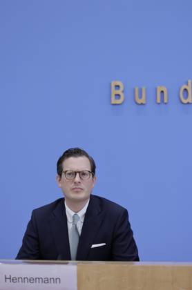 Prof. Dr. Moritz Hennemann, Bundesbeauftragter für den Datenschutz und die Informationsfreiheit (BfDI), Deutschland, Berlin, Bundespressekonferenz, Thema: Amtsantritt des neuen Bundesdatenschutzbeauftragten: Schwerpunkte der künftigen Arbeit