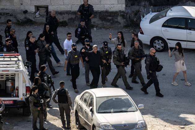 Israeli minister Ben-Gvir poses on bulldozer during demolition of Palestinian home in Jerusalem JERUSALEM - OCTOBER 06: Israeli far-right National Security Minister Itamar Ben-Gvir arrives during the demolition of a five-story building belonging to Palestinians in East Jerusalem on October 06, 2026. Israeli forces began demolishing the five-story building in the Tur neighborhood with bulldozers in the morning hours. Israeli forces took security measures in the area. Mostafa Alkharouf Anadolu Jerusalem Israel. Editorial use only. Please get in touch for any other usage.  Copyright: x2026xAnadoluxMostafaxAlkharoufx