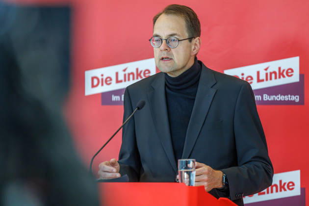 Statement Die Linke Soeren Pellmann bei einem Statement Die Linke am 06.10.26 in Berlin. Berlin Berlin Deutschland Reichstag
