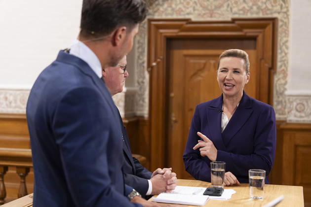 Opening of the Danish Parliament: Reactions after the opening speech Prime Minister Mette Frederiksen (S). Doorstep after the opening of the Danish Parliament at Christiansborg Palace in Copenhagen, Tuesday, October 6, 2026. (Photo: Claus Bech Scanpix 2026) , Copenhagen Denmark