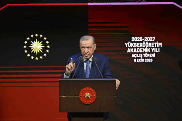 Turkish President Recep Tayyip Erdogan ANKARA, TURKIYE - OCTOBER 06: Turkish President Recep Tayyip Erdogan attends the opening ceremony of the 2026-2027 Higher Education Academic Year at Bestepe National Congress and Culture Center, on October 06, 2026 in Ankara, Turkiye. Dogukan Keskinkilic Anadolu Ankara Turkey. Editorial use only. Please get in touch for any other usage.  Copyright: x2026xAnadoluxDogukanxKeskinkilicx