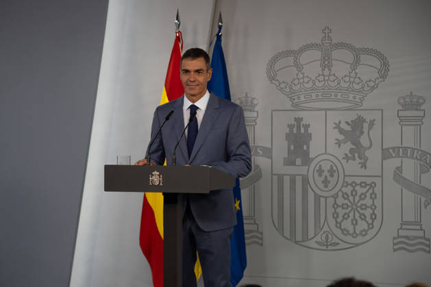 IPA89366889 - MADRID, SPAIN. October 6, 2026. Spanish Prime Minister Pedro Sanchez during a press conference at the Moncloa, one day after announcing new early general elections for November 29.  Copyright: xFrancescoxMilitelloxMirtox xx IPA89366889