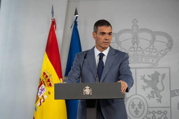 IPA89366909 - MADRID, SPAIN. October 6, 2026. Spanish Prime Minister Pedro Sanchez during a press conference at the Moncloa, one day after announcing new early general elections for November 29.  Copyright: xFrancescoxMilitelloxMirtox xx IPA89366909
