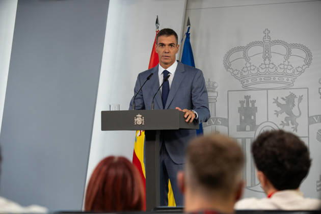 IPA89366895 - MADRID, SPAIN. October 6, 2026. Spanish Prime Minister Pedro Sanchez during a press conference at the Moncloa, one day after announcing new early general elections for November 29.  Copyright: xFrancescoxMilitelloxMirtox xx IPA89366895