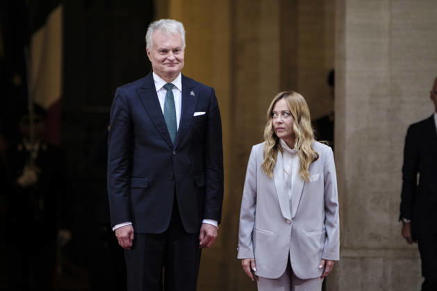 Lithuanian President Gitanas NausÄ—da Visits Italy Italian Prime Minister Giorgia Meloni meets with President of the Republic of Lithuania Gitanas NausÄ—da at Palazzo Chigi during his official institutional visit to Italy. Rome, Italy, October 6, 2026. Rome Italy Copyright: xAndreaxCalandrax