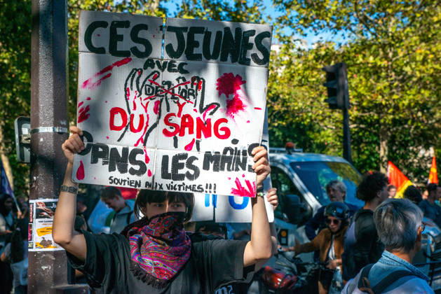 Student Demonstration - Paris Tens of thousands of high school students marched from République to Nation, protesting the lack of staff and resources, class sizes deemed too large, the condition of certain school buildings, and the Parcoursup college admissions system. A coalition of National Education unions—including the FSU, CGT, FO, CFDT, Unsa, Sud, and Solidaires—joined the protest, on October 6, 2026, in Paris, France. Photo by Denis Prezat ABACAPRESS.COM Paris France Copyright: xPrezatxDenis ABACAx