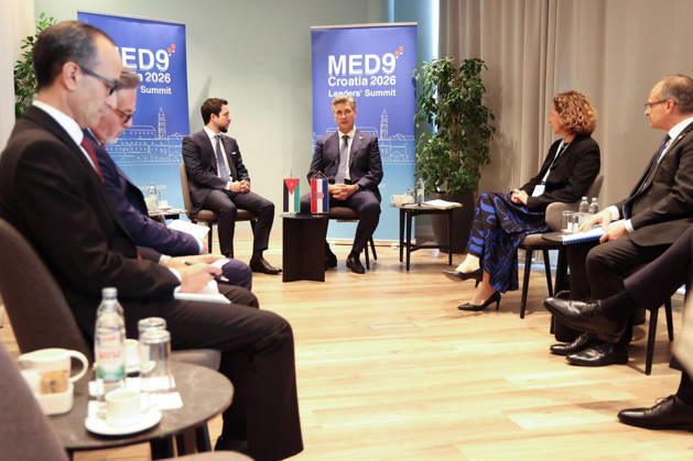 Prime minister of Croatia Andrej Plenkovic meets with Crown Prince of Jordan Hussein bin Abdullah II Prime minister of Croatia Andrej Plenkovic meets with Crown Prince of Jordan Hussein bin Abdullah II ahead of MED9 Summit at hotel Radison Blu in Split, Croatia, on October 06, 2026.  IvanaxIvanovic PIXSELL