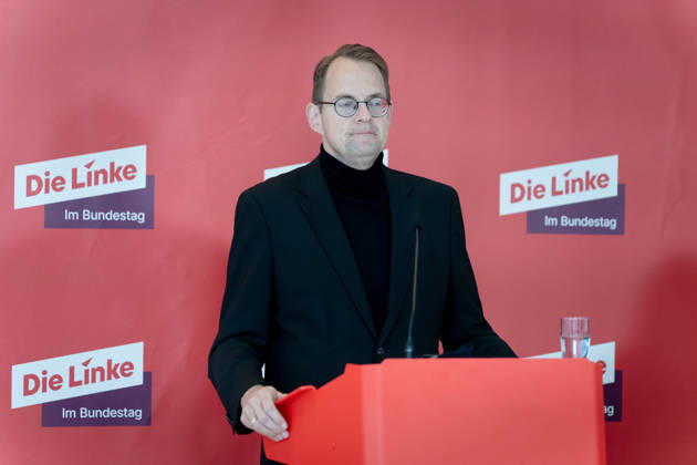 Pressestatement, Bundestag, Fraktion, Die Linke Pressestatement, Bundestag, Die Linke, Fraktionsvorsitzender, Sören Pellmann Berlin Berlin GER