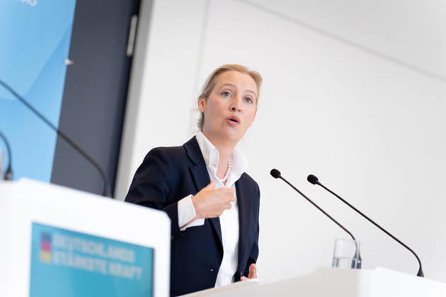AfD, Alice Weidel, Tino Chrupalla Bundestag, Bundestagsfraktion, AfD, Pressestatement, Vorsitzende, Bundessprecherin, Alice Weidel, Vorsitzender, Bundessprecher, Tino Chrupalla Berlin Berlin GER