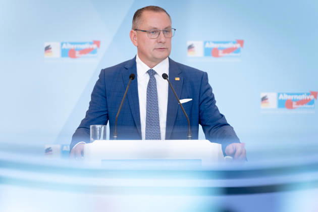 AfD, Alice Weidel, Tino Chrupalla Bundestag, Bundestagsfraktion, AfD, Pressestatement, Vorsitzende, Bundessprecherin, Alice Weidel, Vorsitzender, Bundessprecher, Tino Chrupalla Berlin Berlin GER