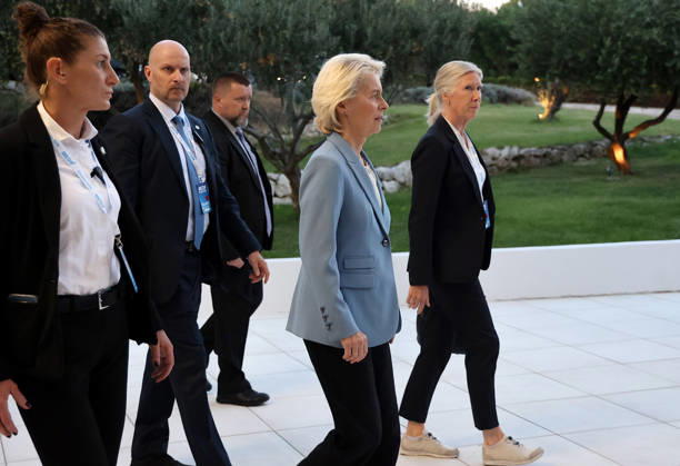 Prime minister of Croatia Andrej Plenkovic meets with President of the European Commission Ursula von der Leyen President of the European Commission Ursula von der Leyen leaves hotel Radison Blu after a meeting with Prime minister of Croatia Andrej Plenkovic (not in picture) in Split, Croatia, on October 06, 2026.  IvanaxIvanovic PIXSELL