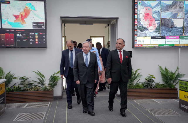 RECORD DATE NOT STATED UN Secretary-General, Antonio Guterres visited the National Emergencies Operation Centre (NEOC), in Islamabad on Tuesday, October 6, 2026. (PPI Images). EDITORIAL USE ONLY Copyright: xx SA-ZM-061026x ppiphotos489274
