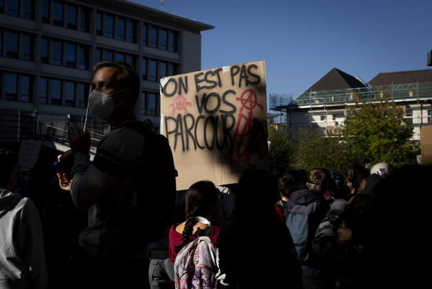 NEWS : Manifestation lyceenne - Strasbourg - 06 10 2026 manifestation de lycÃ ens Ã Strasbourg, le 6 octobre 2026, dans le cadre d™un mouvement national de protestation contre les conditions d™apprentissage.  Copyright: xx