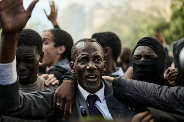 Saint-Denis Mayor Bally Bagayoko trying to call for calm, during high school students protest in Paris, on October 6, 2026. - 06 10 2026 - France Ile-de-France (region) Paris -  AntoninxBuratx xLexPictorium LePictorium_0342081