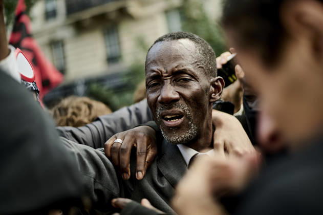 Saint-Denis Mayor Bally Bagayoko trying to call for calm, during high school students protest in Paris, on October 6, 2026. - 06 10 2026 - France Ile-de-France (region) Paris -  AntoninxBuratx xLexPictorium LePictorium_0342087