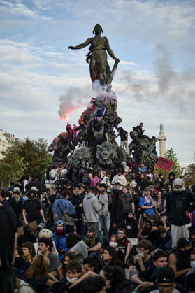 High school students protest in Paris, on October 6, 2026. - 06 10 2026 - France Ile-de-France (region) Paris -  AntoninxBuratx xLexPictorium LePictorium_0342108