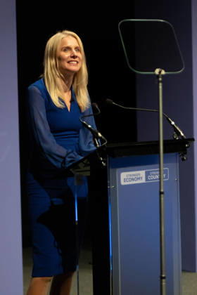 October 6, 2026, Birmingham, United Kingdom: Shadow Secretary of State for Culture, Media, and Sport Rebecca Paul MP speaks during a fringe panel. A fringe panel discussion on the Great British fashion, design industry, and creative sectors at the Conservative Party Conference in Birmingham. The debate focused on the style and textiles economy s contribution to national growth. Birmingham United Kingdom  - ZUMAs197 20261006_aaa_s197_128 Copyright: xGaryxRobertsx