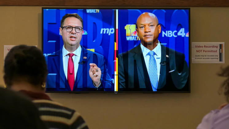 US-NEWS-MDGOV-DEBATE-FILEPIC-BZ Republican gubernatorial challenger Dan Cox, left and Maryland Democratic Gov. Wes Moore share a split screen as they argue a point during a recorded debate at Maryland Public Television, on Sept. 30, 2026. (Karl Merton Ferron The Baltimore Sun TNS) Owings Mills MD United States EDITORIAL USE ONLY Copyright: xCopyrightx x2026,xBaltimorexSunxCo.xxAllxrightsxreserved.x 186641430W KarlxMertonxFerronx krtphotoslive967376