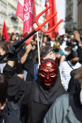 Student Demonstration - Paris RL Protesters hold signs as they take part in a demonstration as part of a nationwide day of actions called by high-school students, joined by unions and teachers, who for days have been demanding better learning conditions in protests punctuated by violent confrontations in Paris on October 6, 2026. Photo by Raphael Lafargue ABACAPRESS.COM Paris France  Copyright: xLafarguexRaphael ABACAx