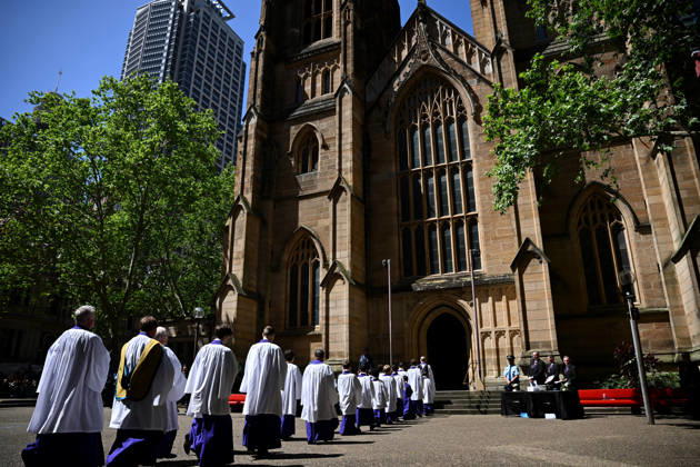 MIA LAY FUNERAL, A general view during the funeral service for NSW Police Constable Mia Lay at St Andrew s Cathedral, in Sydney, Wednesday, October 7, 2026. Constable Mia Lay, 20, died when the marked vehicle she was a passenger in crashed into a tree early on September 25 in the Sydney suburb of Redfern. ( NO ARCHIVING SYDNEY NEW SOUTH WALES Australia  Copyright: xDANxHIMBRECHTSx 20261007140568748462