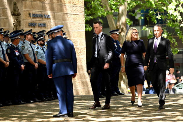 MIA LAY FUNERAL, NSW Premier Chris Minns, Police Minister Yasmin Catley and Federal Member for Kingsford Smith Matt Thistlewaite, arrive at the funeral service for NSW Police Constable Mia Lay at St Andrew s Cathedral, in Sydney, Wednesday, October 7, 2026. Constable Mia Lay, 20, died when the marked vehicle she was a passenger in crashed into a tree early on September 25 in the Sydney suburb of Redfern. ( NO ARCHIVING SYDNEY NEW SOUTH WALES Australia  Copyright: xDANxHIMBRECHTSx 20261007166273945100