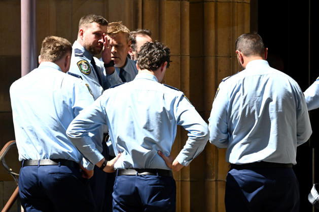 MIA LAY FUNERAL, Daniel Vasquez (left) the partner of Mia Lay, and fellow pallbearers react after carrying the casket during the funeral service for NSW Police Constable Mia Lay at St Andrew s Cathedral, in Sydney, Wednesday, October 7, 2026. Constable Mia Lay, 20, died when the marked vehicle she was a passenger in crashed into a tree early on September 25 in the Sydney suburb of Redfern. ( NO ARCHIVING SYDNEY NEW SOUTH WALES Australia  Copyright: xDANxHIMBRECHTSx 20261007185587441642