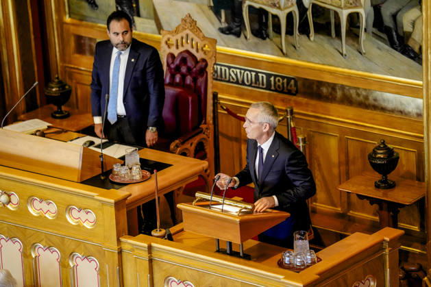 Statsbudsjett 2027 Oslo 20261007. Finansminister Jens Stoltenberg (Ap) under fremleggelsen av statsbudsjettet for 2027. Foto: Fredrik Varfjell NTB Oslo Norge _J9EhvenWBY EDITORIAL USE ONLY Ref:_POL_J9EhvenWBY.jpg Copyright: xFredrikxVarfjellxx xNTBx