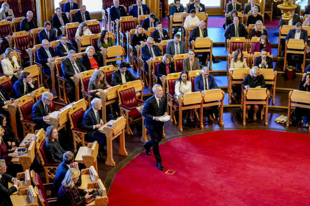 Statsbudsjett 2027 Oslo 20261007. Finansminister Jens Stoltenberg (Ap) under fremleggelsen av statsbudsjettet for 2027. Foto: Fredrik Varfjell NTB Oslo Norge QkAPwoVqLsw EDITORIAL USE ONLY Ref:_POLQkAPwoVqLsw.jpg Copyright: xFredrikxVarfjellxx xNTBx