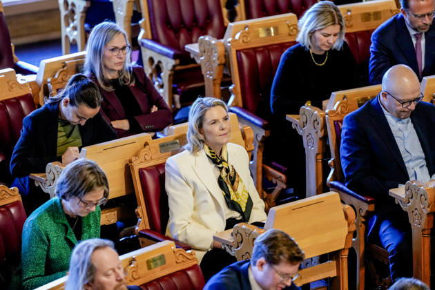 Statsbudsjett 2027 Oslo 20261007. Sylvi Listhaug (Frp) under fremleggelsen av statsbudsjettet for 2027. Foto: Fredrik Varfjell NTB Oslo Norge 2XgHdk6yFx8 EDITORIAL USE ONLY Ref:_POL2XgHdk6yFx8.jpg Copyright: xFredrikxVarfjellxx xNTBx