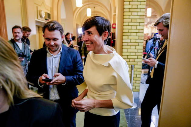 Statsbudsjett 2027 Oslo 20261007. Ine Marie Soreide Eriksen (H) etter fremleggelsen av statsbudsjettet for 2027. Foto: Fredrik Varfjell NTB Oslo Norge ipMC5fNtU30 EDITORIAL USE ONLY Ref:_POLipMC5fNtU30.jpg Copyright: xFredrikxVarfjellxx xNTBx