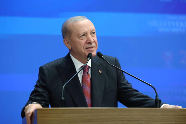 Turkish President and Leader of the Justice and Development (AK) Party Recep Tayyip Erdogan ANKARA, TURKIYE - OCTOBER 7: (----EDITORIAL USE ONLY - MANDATORY CREDIT - TURKISH PRESIDENCY MUSTAFA KAMACI HANDOUT - NO MARKETING NO ADVERTISING CAMPAIGNS - DISTRIBUTED AS A SERVICE TO CLIENTS----) Turkish President and Leader of the Justice and Development (AK) Party Recep Tayyip Erdogan makes a speech during the Legislative Year Opening Meeting with AK Party lawmakers at the AK Party Congress Center in Ankara, Turkiye, on October 07, 2026. TUR Presidency Mustafa Kamaci Anadolu Ankara Turkey. Editorial use only. Please get in touch for any other usage.  Copyright: x2026xAnadoluxTURxPresidencyx xMustafaxKamacix