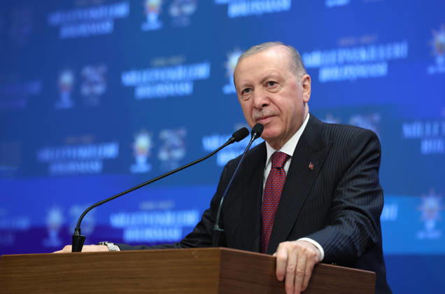 Turkish President and Leader of the Justice and Development (AK) Party Recep Tayyip Erdogan ANKARA, TURKIYE - OCTOBER 7: (----EDITORIAL USE ONLY - MANDATORY CREDIT - TURKISH PRESIDENCY MUSTAFA KAMACI HANDOUT - NO MARKETING NO ADVERTISING CAMPAIGNS - DISTRIBUTED AS A SERVICE TO CLIENTS----) Turkish President and Leader of the Justice and Development (AK) Party Recep Tayyip Erdogan makes a speech during the Legislative Year Opening Meeting with AK Party lawmakers at the AK Party Congress Center in Ankara, Turkiye, on October 07, 2026. TUR Presidency Mustafa Kamaci Anadolu Ankara Turkey. Editorial use only. Please get in touch for any other usage.  Copyright: x2026xAnadoluxTURxPresidencyx xMustafaxKamacix