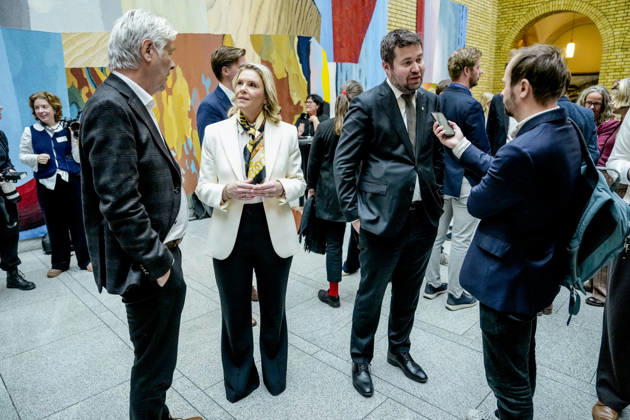 Statsbudsjett 2027 Oslo 20261007. Sylvi Listhaug (Frp) og Geir Pollestad (Sp) etter fremleggelsen av statsbudsjettet for 2027. Foto: Fredrik Varfjell NTB Oslo Norge hU_TjNwWS0I EDITORIAL USE ONLY Ref:_POLhU_TjNwWS0I.jpg Copyright: xFredrikxVarfjellxx xNTBx