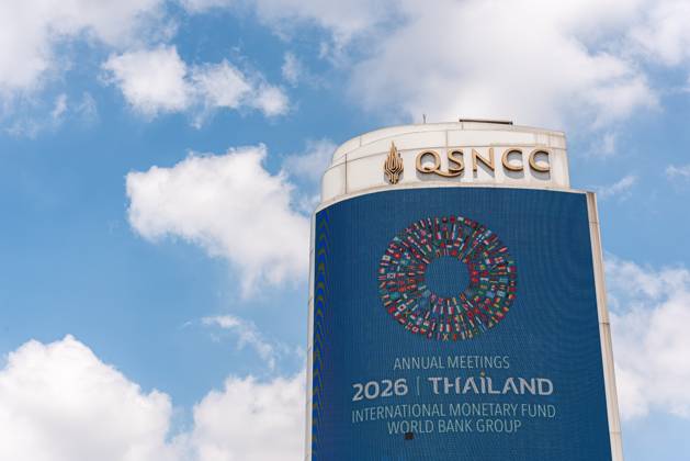 October 7, 2026, Bangkok, Thailand: The IMFÃ¢â‚¬World Bank Group Annual Meetings 2026 illuminated sign seen during the preparations for the IMFÃ¢â‚¬World Bank Group Annual Meetings 2026 week in Bangkok..The IMFÃ¢â‚¬World Bank Group Annual Meetings 2026 will take place at the Queen Sirikit National Convention Center in Bangkok from October 12-18, 2026, drawing over 15,000 delegates from 191 member countries as Thailand hosts this prestigious event for the first time in 35 years. Bangkok Thailand - ZUMAs197 20261007_aaa_s197_002 Copyright: xPeeraponxBoonyakiatx
