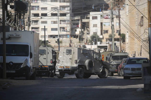 Israeli Security Forces Raid Nablus and Damage Memorials Israeli security forces raid the West Bank city of Nablus and destroy memorials in several neighborhoods during a military operation on October 7, 2026. Photo by Mohammed Nasser apaimages Nablus West Bank Palestinian Territory 071026_Nablus_MN_00(5) Copyright: xapaimagesxMohammedxNasserx xapaimagesx